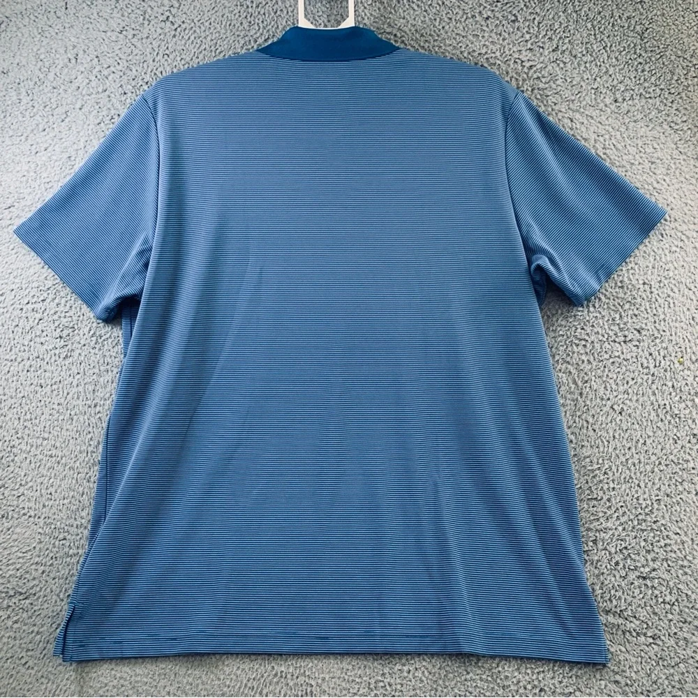 Adidas‎ Golf Polo Shirt Men's Short Sleeve Striped Blue Size 2XL